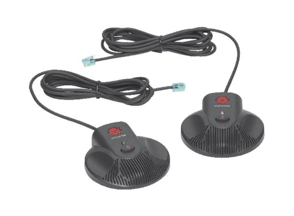 Kit 2 Microfoni di Espansione per SoundStation2 e SoundStation2 Avaya 2490 Compresi Due Cavi Microfonici da 3 metri