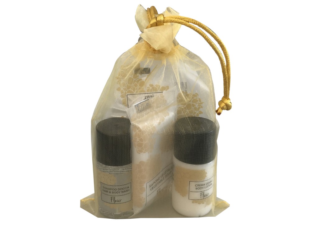 Kit Completo Set Cortesia Linea Fleur, Flaconi Monodose