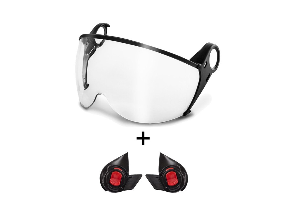 Kit Visiera Zen Trasparente + Adattatori per Elmetti Kask Primero e Zenith