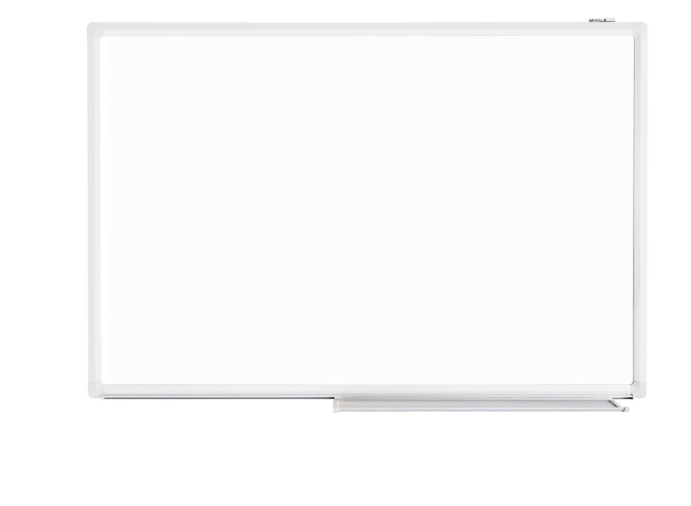 Lavagna Magnetica Bianca da Muro con Ripiano Porta Accessori