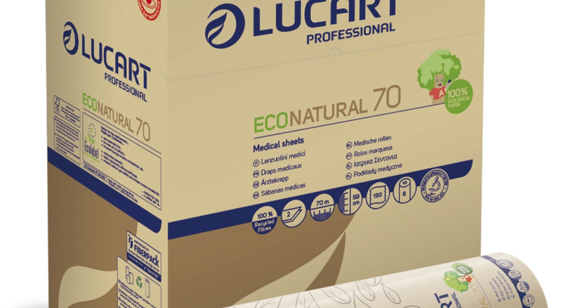 Rotoli Carta Industriale 3 Strati Riciclata Blu - 2 Pezzi Da 500 Fogli 26x38 Cm