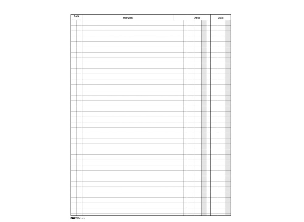 Libro Cassa Maxi, 24,5x31 Cm Chiuso, 100 Fogli