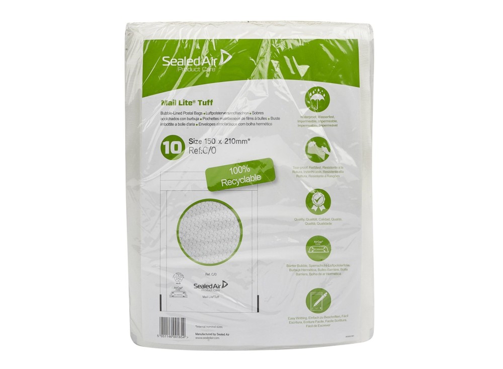 Mail Lite Tuff, Buste Imbottite Bianche Disponibili in Diversi Formati