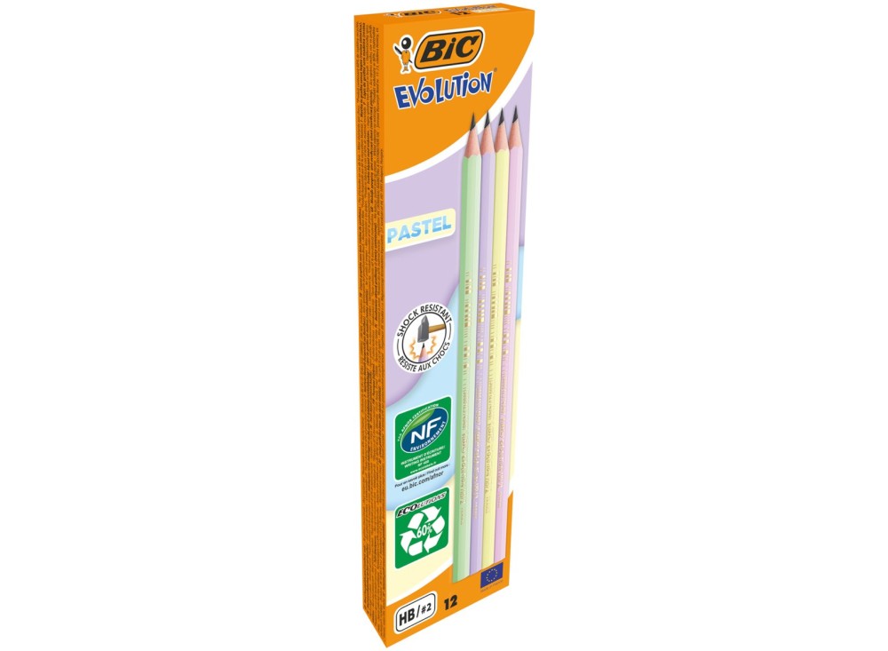 Matite Evolution Pastel, Colori Pastello, Confezione da 12