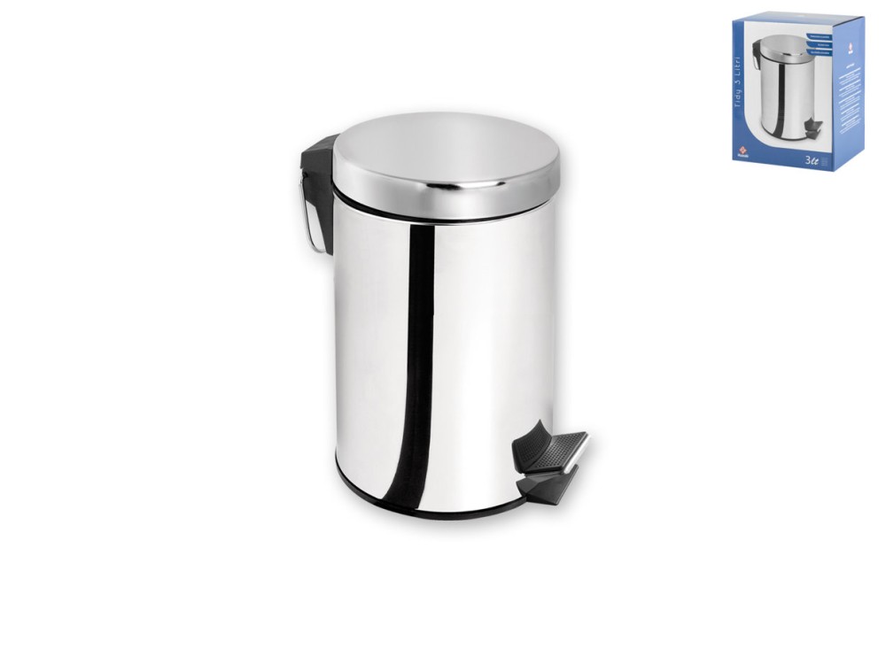 Mini Pattumiera in Acciaio Cromato, Diversi Formati