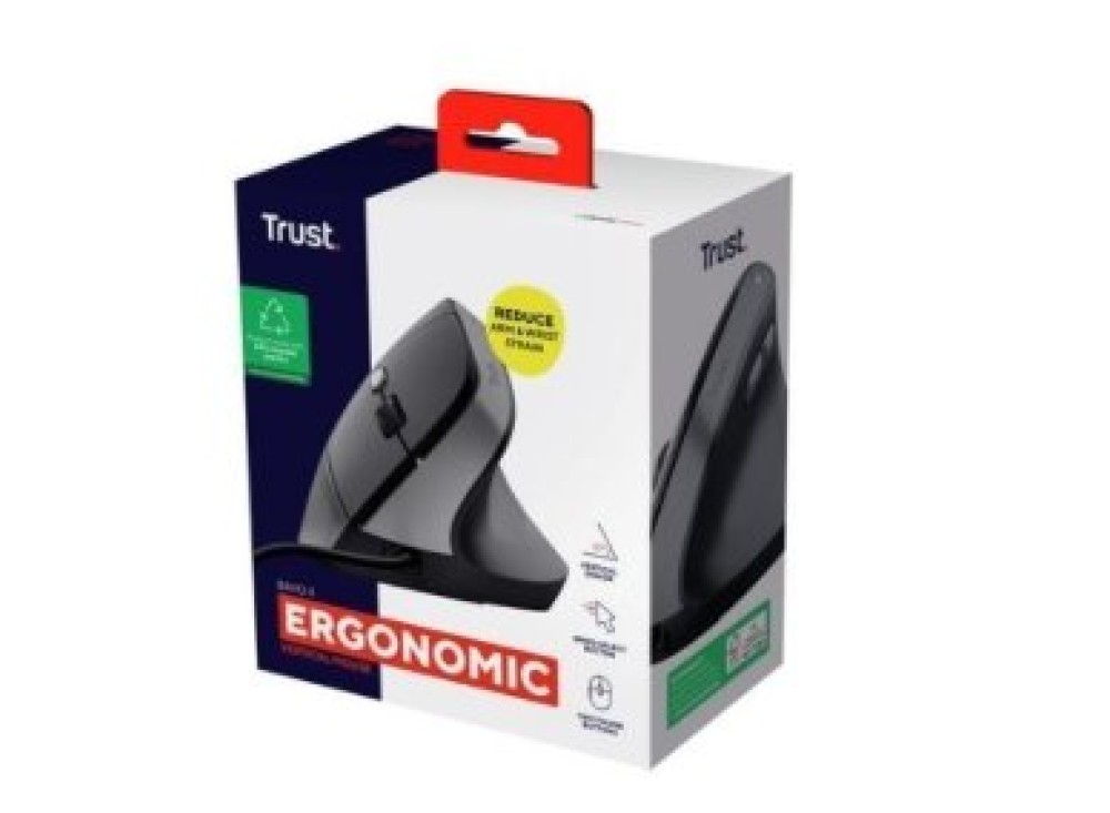 Mouse Ergonomico Trust Bayo II Wireless 2400DPI