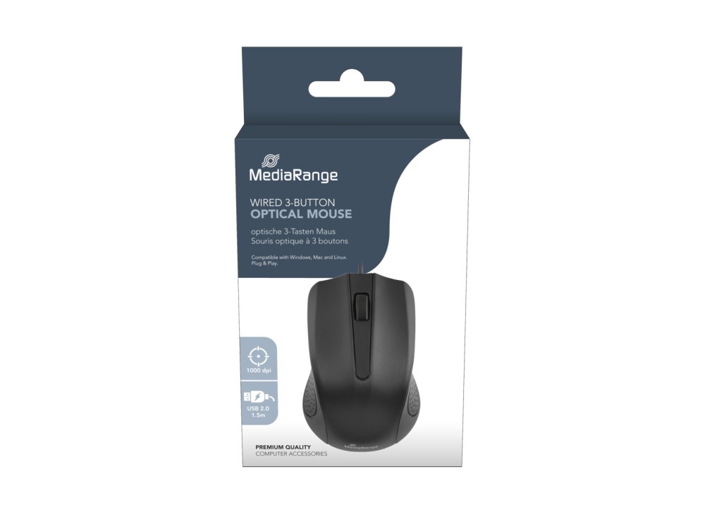 Mouse Wired Usb Ottico 3T.+ Scroll