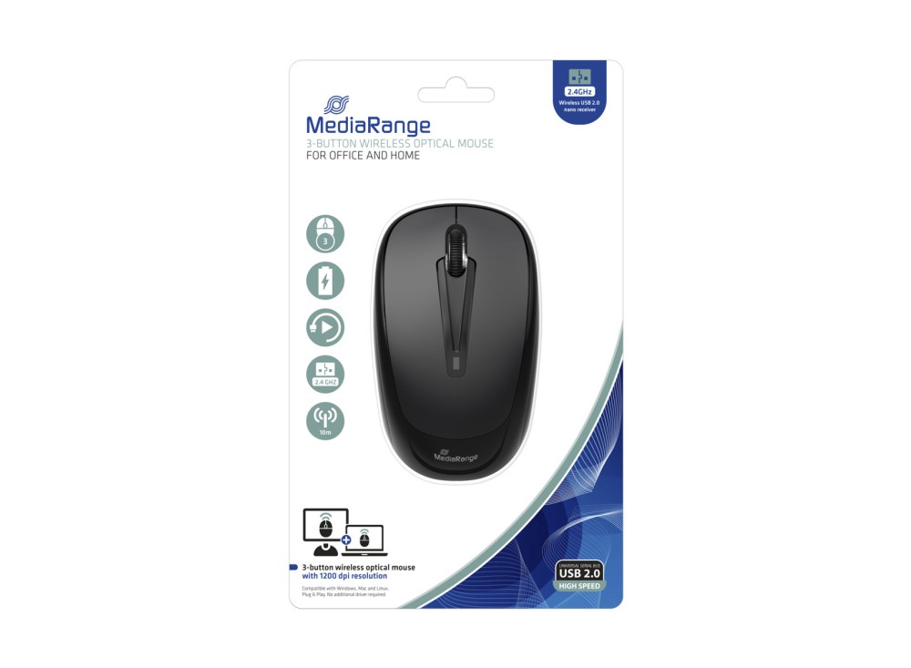 Mouse Wireless Ottico 3T + Scroll