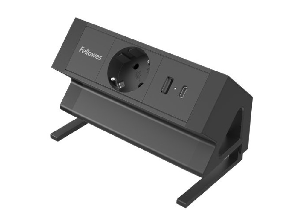 Multipresa da scrivania Schuko USB Fellowes Power Desk, 1 pz