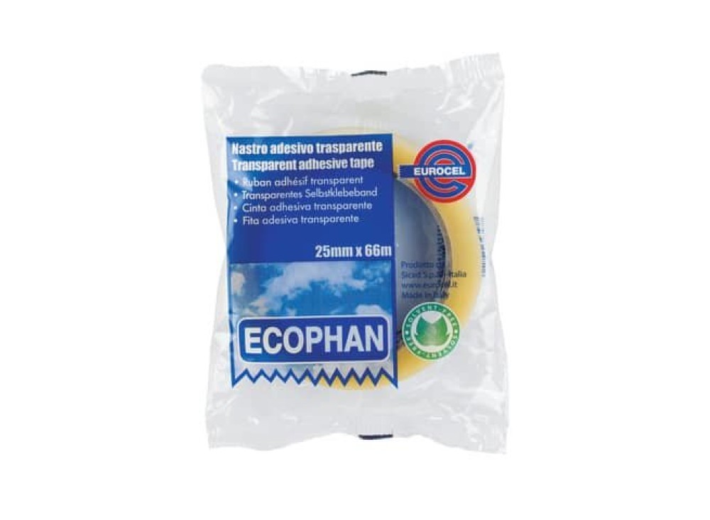 NASTRO ADESIVO ECOPHAN 25X66 TRASP.CF6PZ.