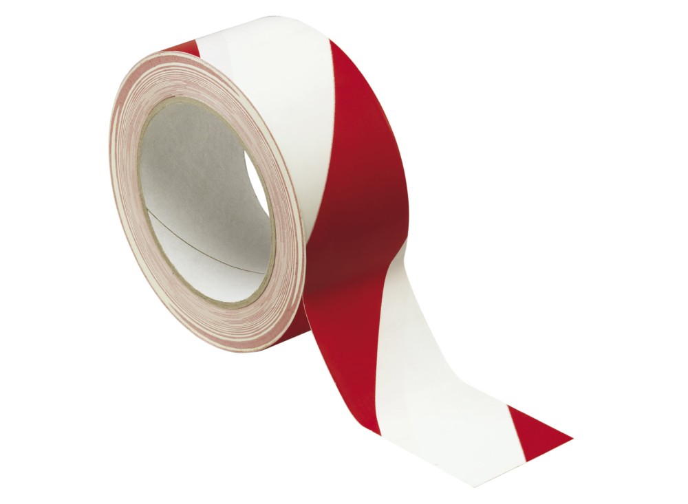 Nastro Adesivo Segnaletico Bianco/Rosso 160 Micron