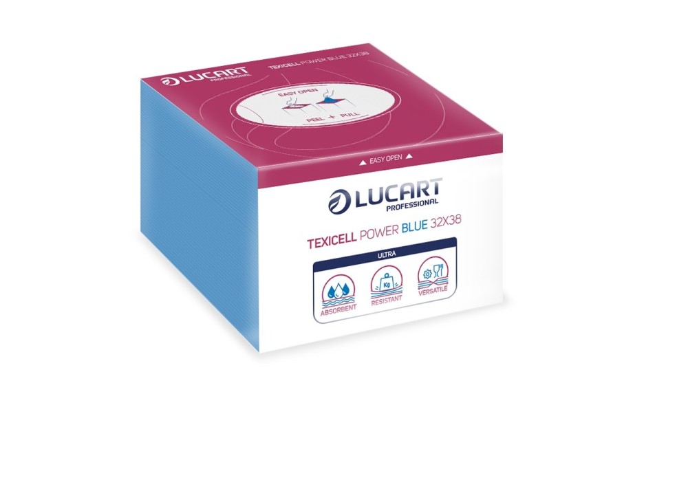 Pannetti Multiuso in Carta a Secco Blu, Piegati, in Confezione da 80 Pezzi