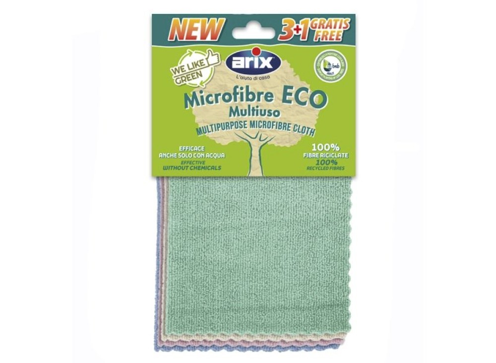 Panni Microfibra Eco Senza Cuciture 3+1 PZ