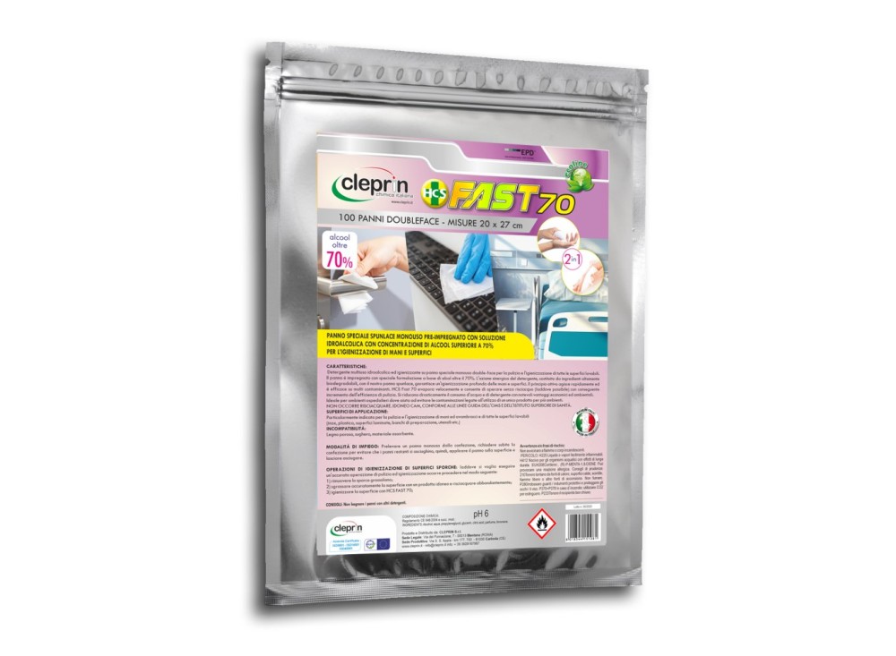 Panno Superfici Impregnato HCS FAST 70, Confezione da 100 Pezzi