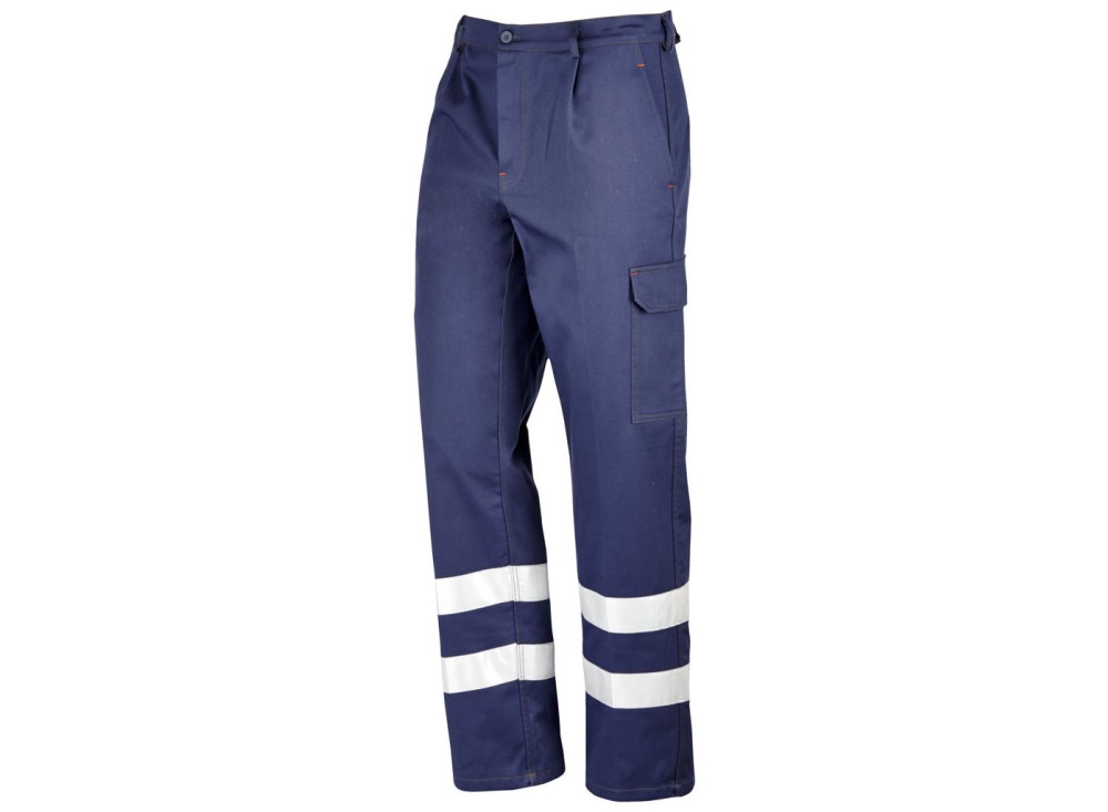 Pantalone da Lavoro Super Blu con Bande