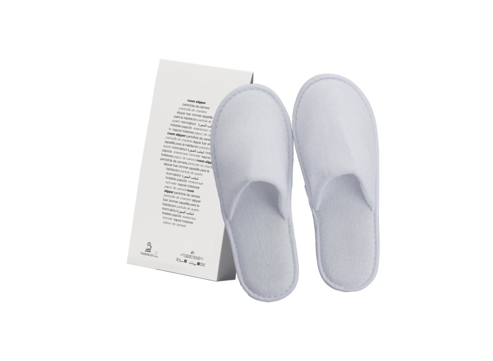 Pantofole in Spugna di Cotone Naturale, Imbustate Singolarmente