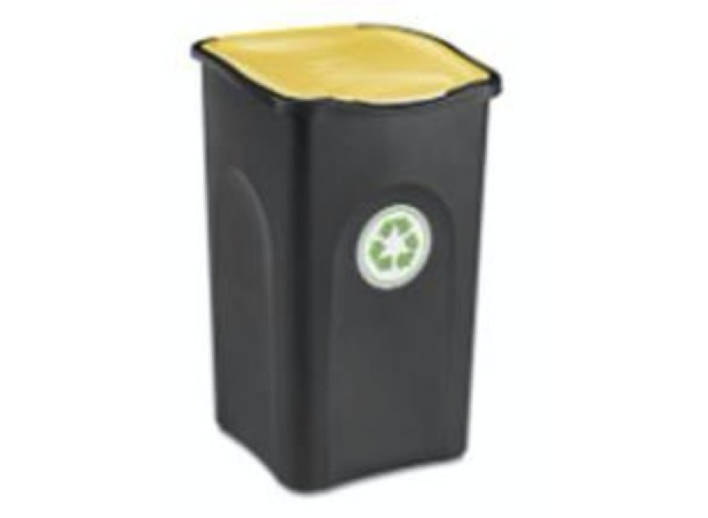PATTUMIERA ECOGREEN NERO GIALLO 50LT