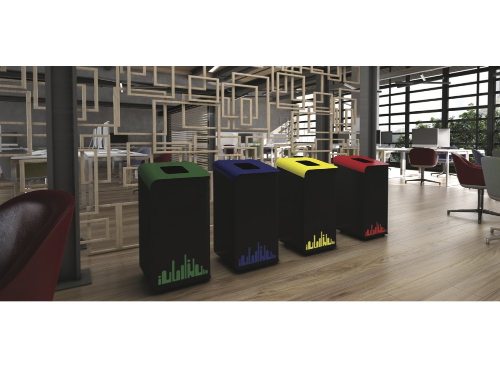 Pattumiera per Raccolta Differenziata Rubik Evo, Capacità lt 80