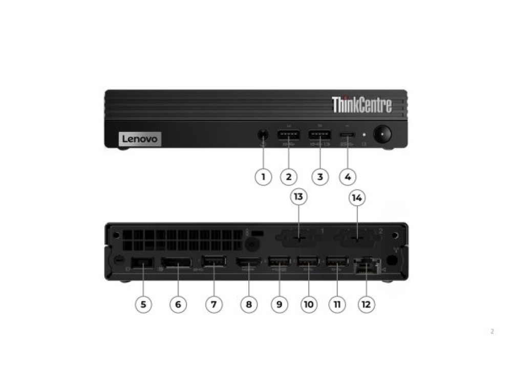 PC Fisso Lenovo ThinkCentre M70q Gen 5 i7-14700T 1TB SSD 32gb ram Win 11 Pro