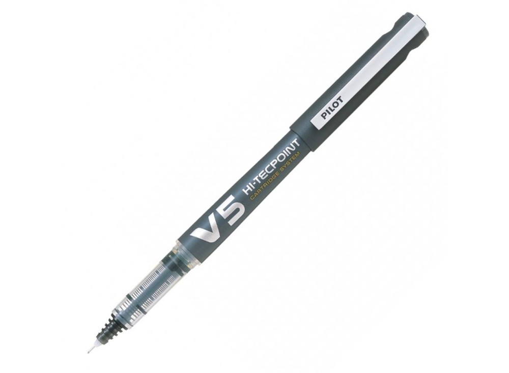 Penna Hi-Tecpoint V5 Begreen, Roller, Punta Extra Fine, + 3 refill