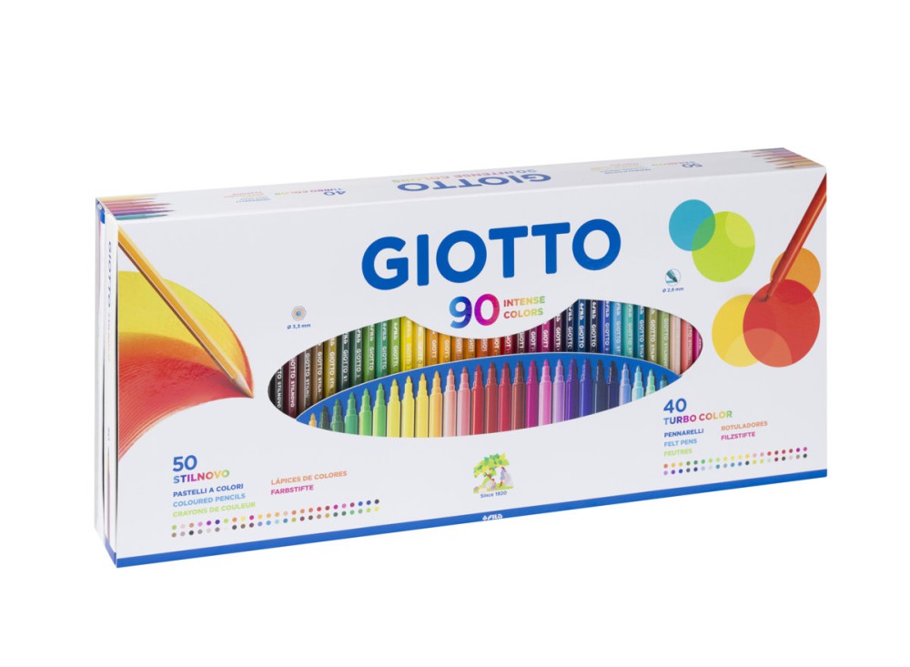 Pennarelli e Pastelli 90 Color Special Set, 40+50 Pezzi