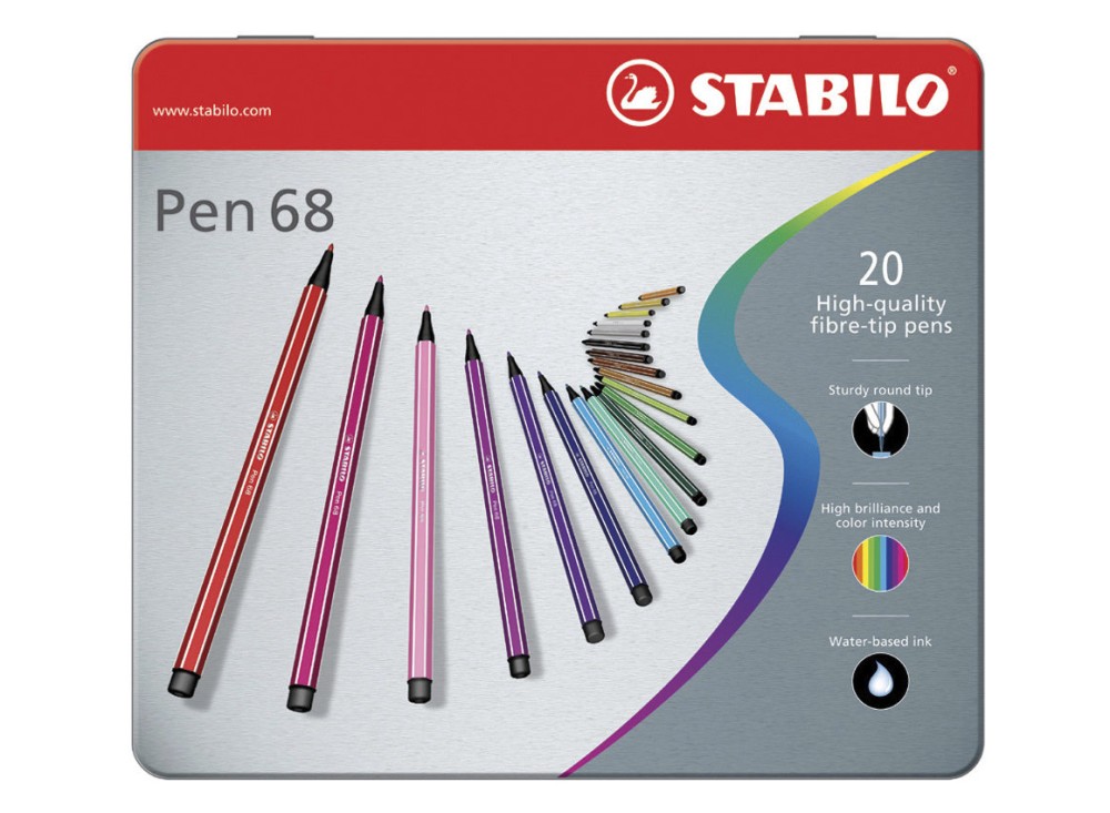 Pennarelli Pen 68, Punta 1 mm, Colori Assortiti, Vari Formati