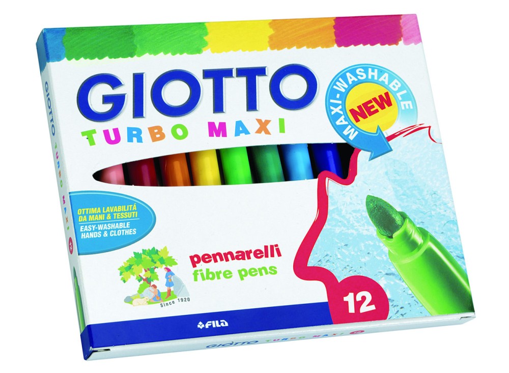 Pennarelli Turbo Maxi, Punta 4 mm, Confezioni Assortite, Vari Formati 0170603