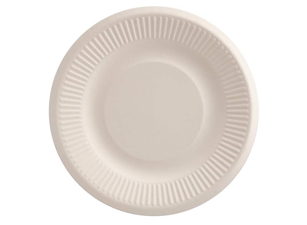 Piatti Tondi in Polpa di Cellulosa, Confezione da 125 Piatti per Eventi e Uso Collettivo
