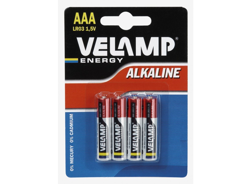 Pila Velamp Ministilo 1,5V LR03 Sc.4 Pz