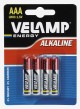 Pila Velamp Ministilo 1,5V LR03 Sc.4 Pz