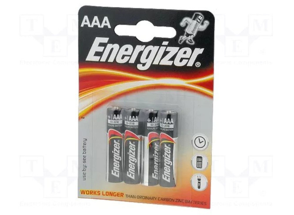Pile Energizer Alkaline 1,5v Fino a 7 Anni di Durata , Confezione Riciclabile al 100%