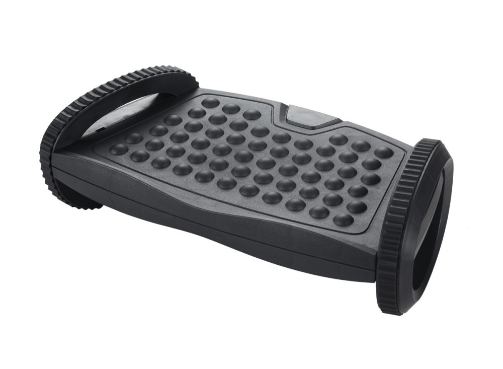 Poggiapiedi Gommato Nero, con Movimento Basculante