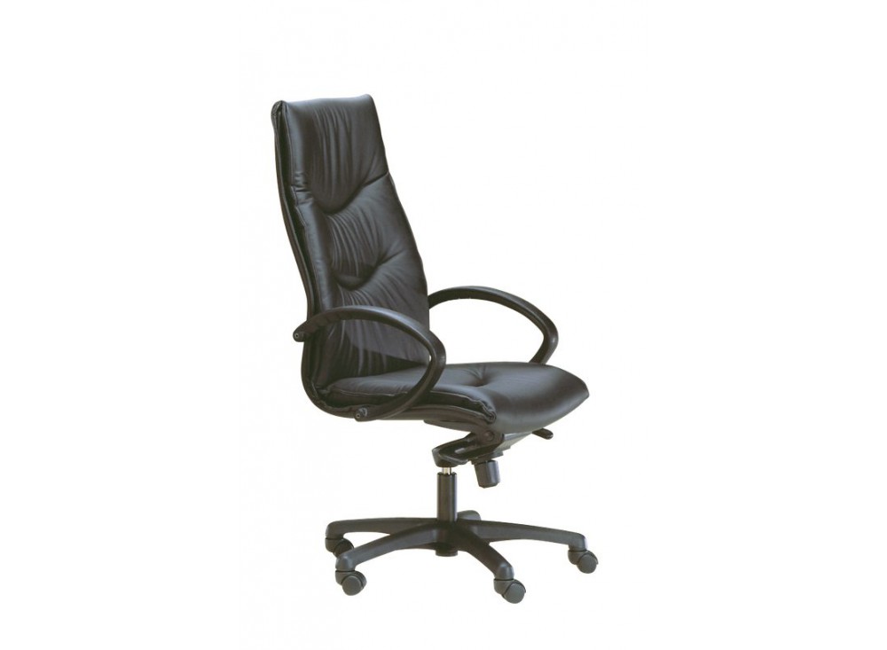 Poltrona executive Focus P pelle nera