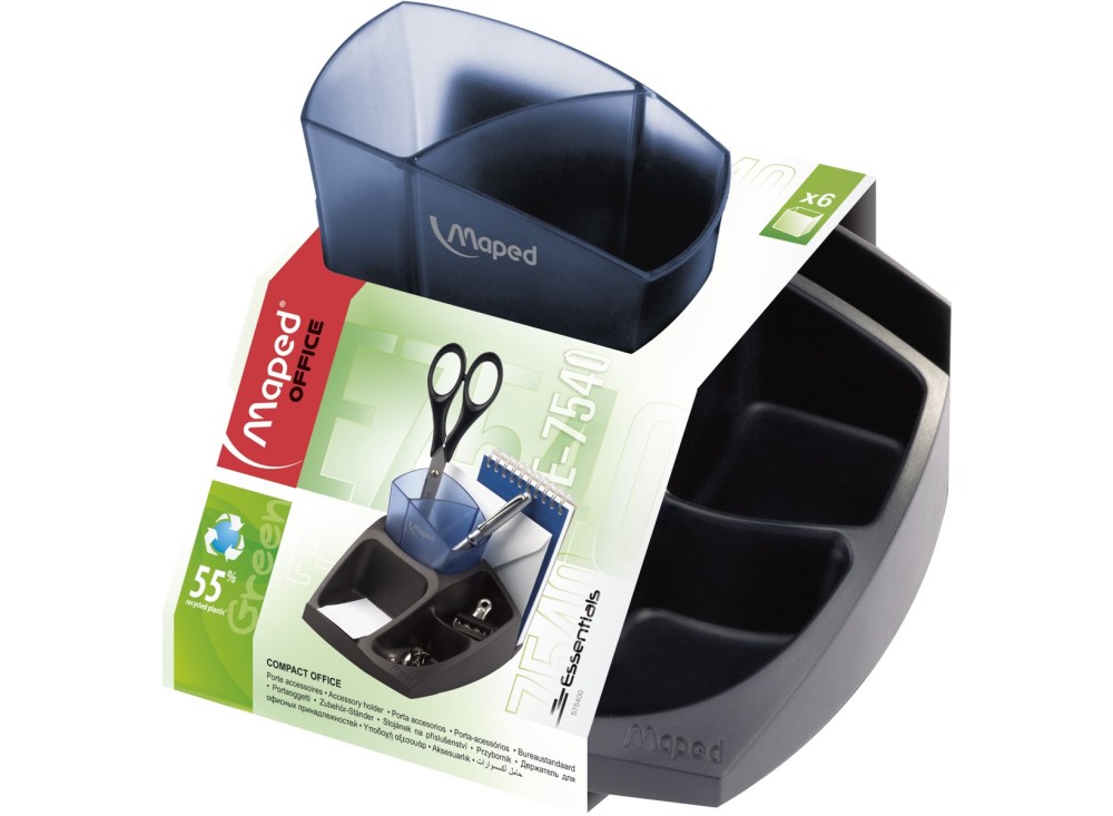 Porta Cancelleria Essentials Green, con Più Scomparti 0272048