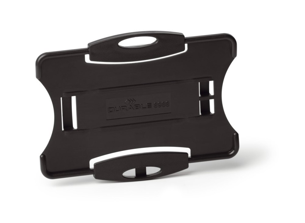 Portabadge Rigido in Plastica Riciclata Certificato Blue Angel, Formato cm 5,4 x 8,7, Confezione da 10 Pezzi