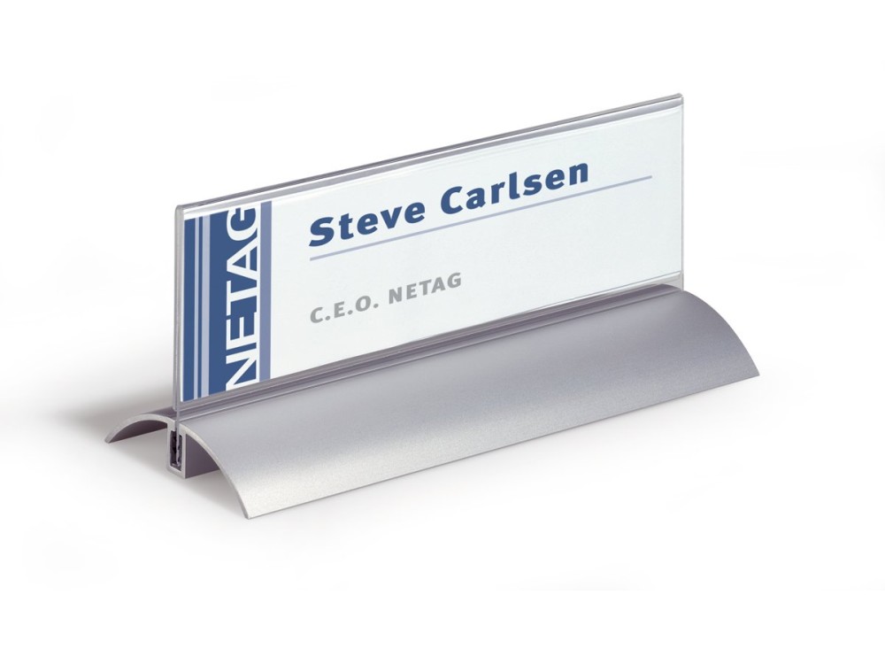 Portanome in Acrilico Delux, da Tavolo, 21x6,1 Cm