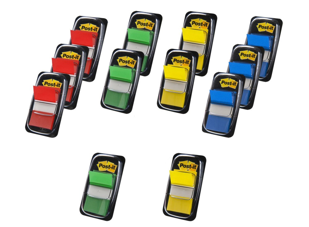 Post-it® Index Medium Value Pack, 10 Blocchetti + 2 Omaggio, 25x43 mm