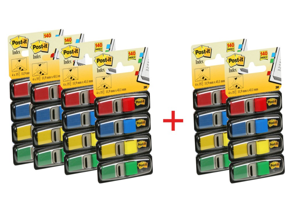 Post-it® Index Mini Value Pack, 6 Confezioni da 4 Blocchetti 0086120