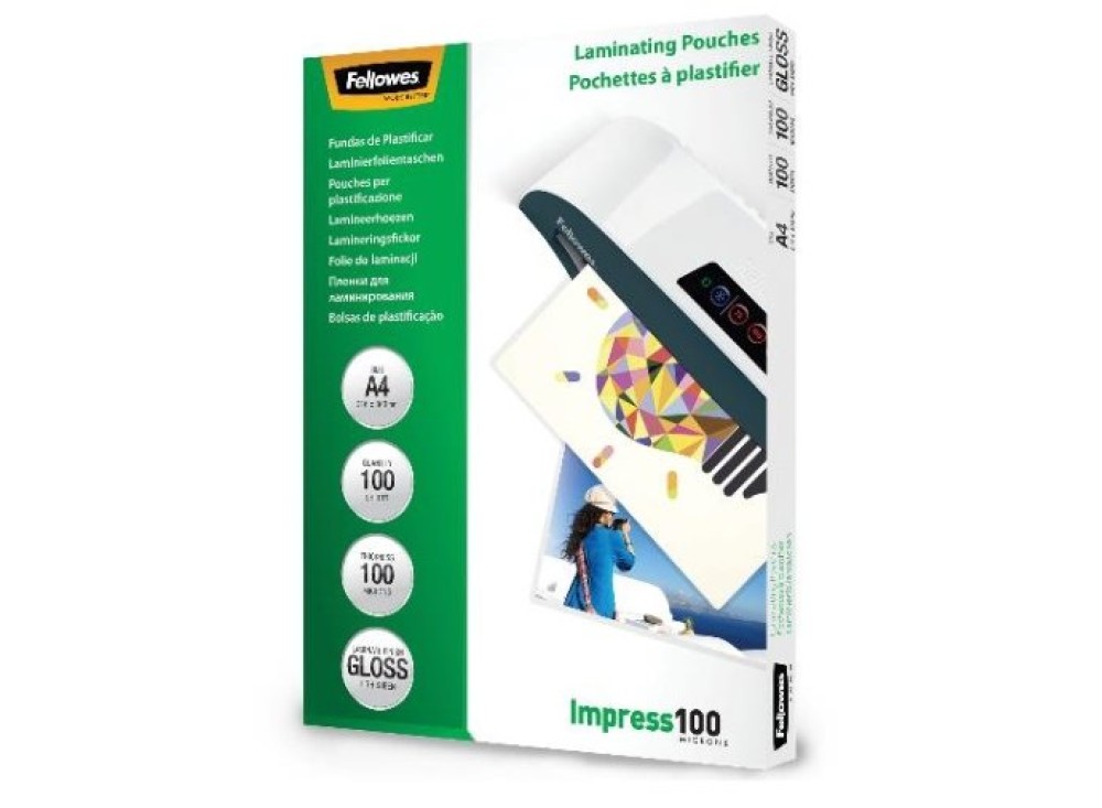Pouches Lucide Fellowes A4 100 Micron 100 Pz 0385319
