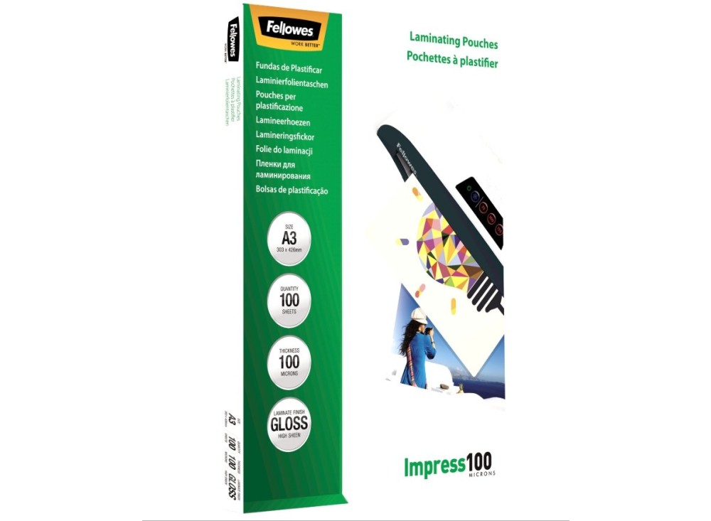 Pouches Lucide Fellowes Impress100 100 Micron 100 Pz 0385330