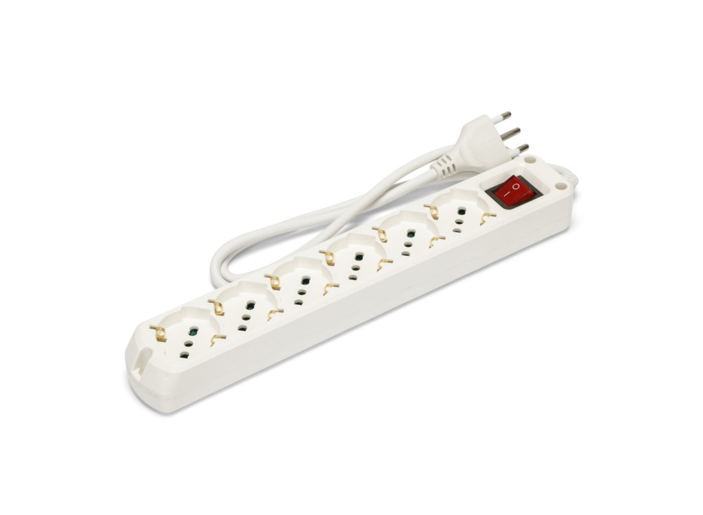 Presa 6 Uscite Schuko 10/16A Cavo 1,5 MT