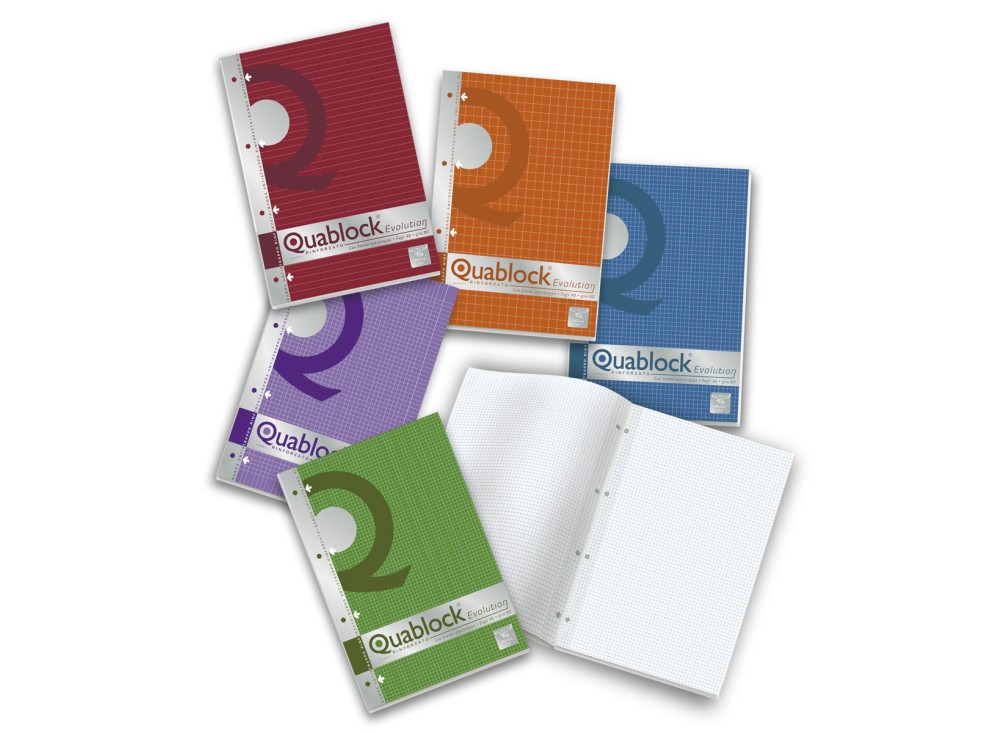 Quablock Evolution, Fogli con i Buchi, Disponibile in Diverse Rigature
