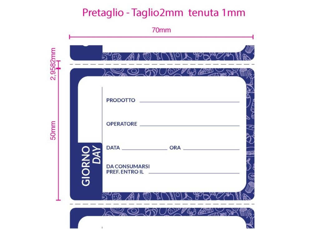 Rotolo 500 Etichette per Tracciabilità Alimenti