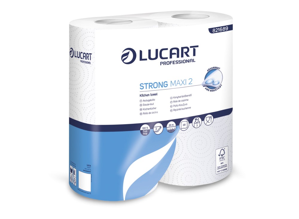 Rotolo Asciugatutto per Cucina, 88 Strappi, 100% Pura Cellulosa