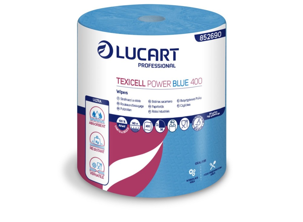 Rotolo Blu Texicell Power in Carta a Secco, Molto Resistente e Robusta