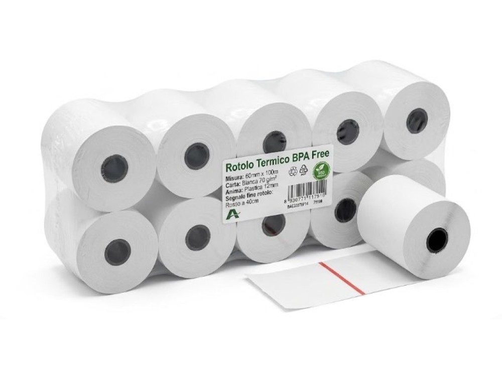 Rotolo Termico BPA Free 60mm 100m 55 g/m² Anima 12mm CC20011 0R3677 CC20011