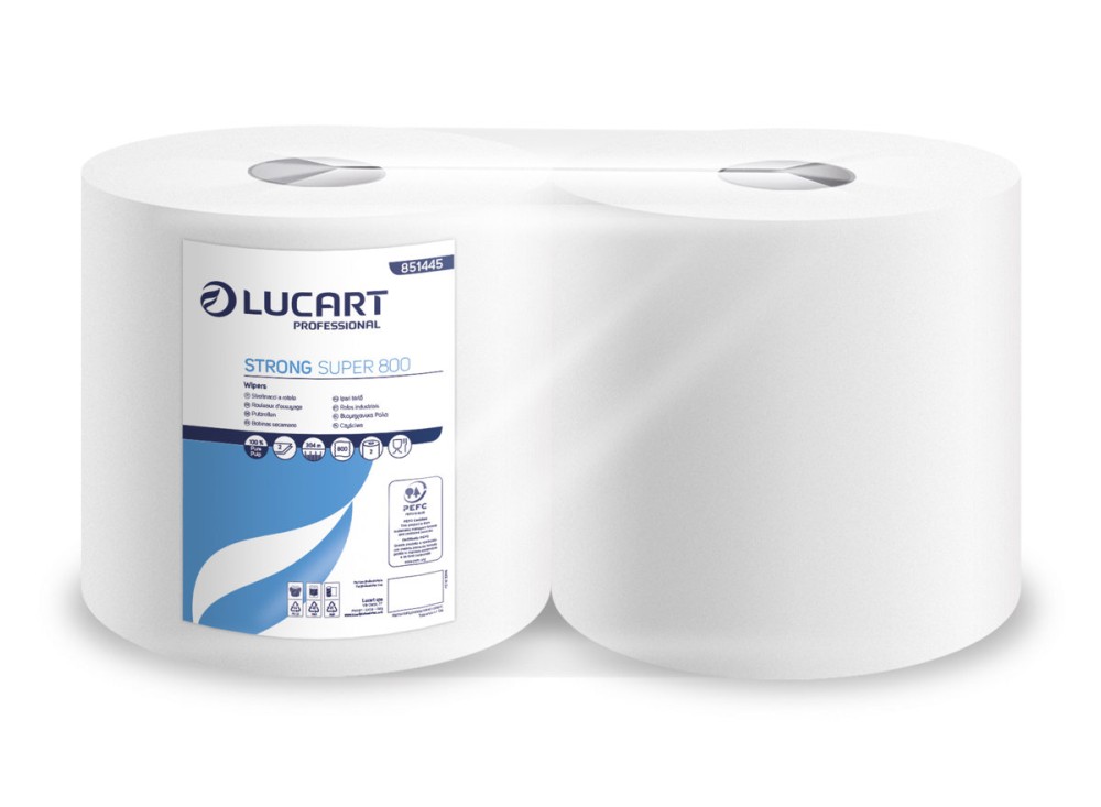 Rotolone Multiuso di Carta Liscia, 800 Strappi; 100% Pura Cellulosa