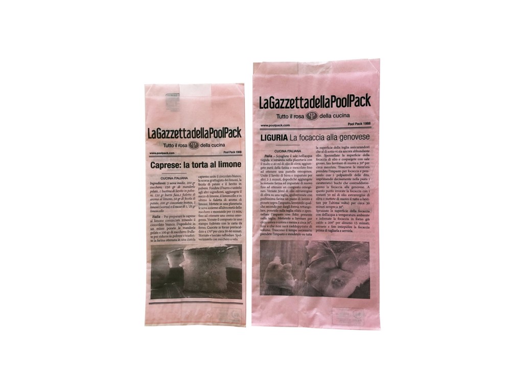 Sacchetti in Carta Antigrasso Politenata Colore Rosa, Disponibile in Diversi Formati