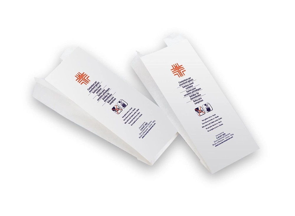 Sacchetti per Assorbenti Igienici Femminili e Dispenser, 1200 Pezzi