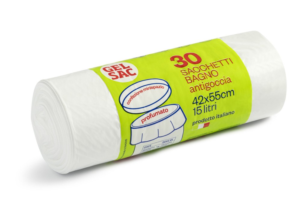 Sacchi Bagno Bianchi Antigoccia LT 15,  Confezione 30